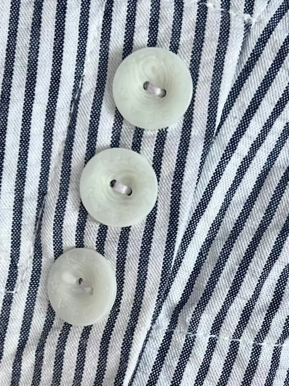 Blue White Striped Cotton Unstructured Seersucker Blazer L Lightweight Nautical